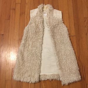 Anthropologie Hei Hei embroidered Sherpa Vest